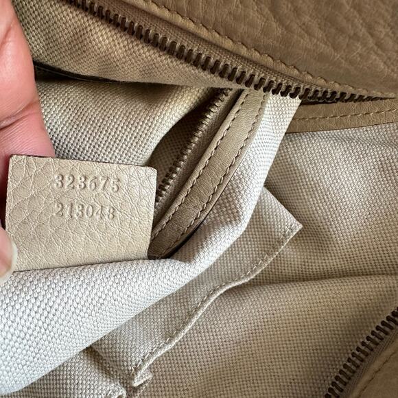 Gucci Miss GG Convertible Tote Leather Medium Neutral Zip Top Closure Large Bag - Picture 4 of 16